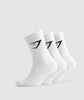 Gymshark Crew Socks 3pk - White