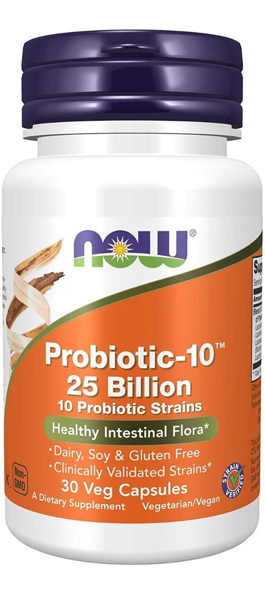 NOW Foods Probióticos Probiotic 10 25 Billion / 50 Vegcaps Sfn